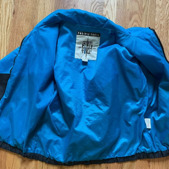 Vtg 80's 90's Pacific Trail Color Block Windbreaker Track Jacket Sz L (14/16) - Picture 4 of 13